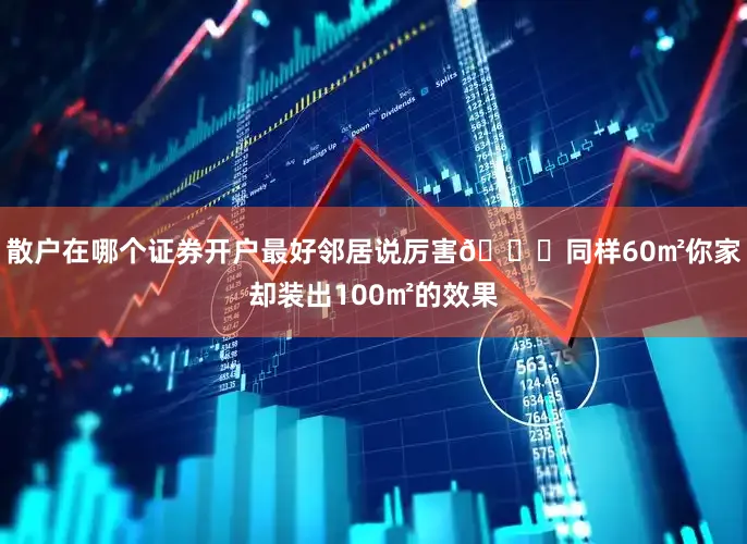散户在哪个证券开户最好邻居说厉害👍同样60㎡你家却装出100㎡的效果