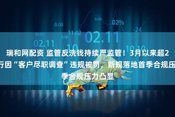 瑞和网配资 监管反洗钱持续严监管！3月以来超20家银行因“客户尽职调查”违规被罚，新规落地首季合规压力凸显