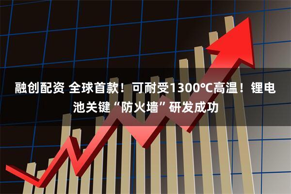 融创配资 全球首款！可耐受1300℃高温！锂电池关键“防火墙”研发成功